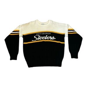 Vintage Cliff Engle Pittsburgh Steelers Football Pro Line Sweater Large Spellout